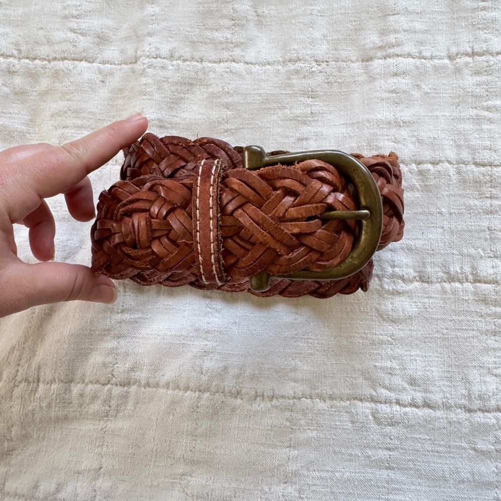 Woven Leather Belt • size: S